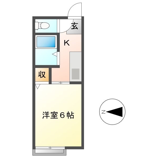 シティハイム山崎Aの間取り