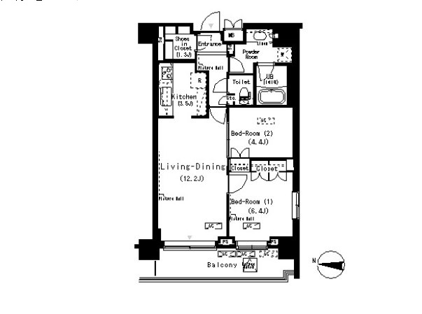 江東区辰巳のマンションの間取り