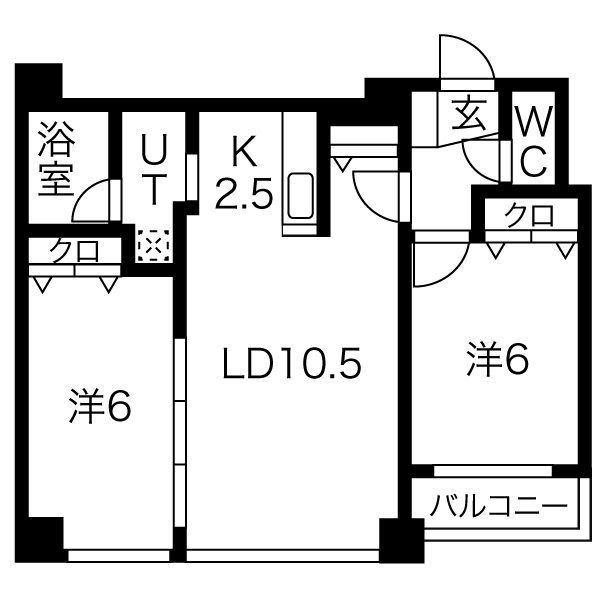 札幌市中央区南三条西のマンションの間取り