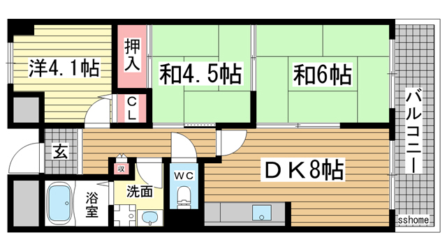 プロスペリテ神戸の間取り