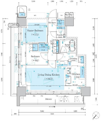 MID　TOWER　GRANDの間取り