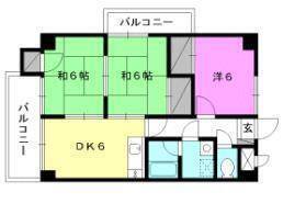 太陽山越ビルの間取り