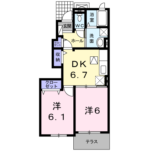 【ブライウィスタの間取り】