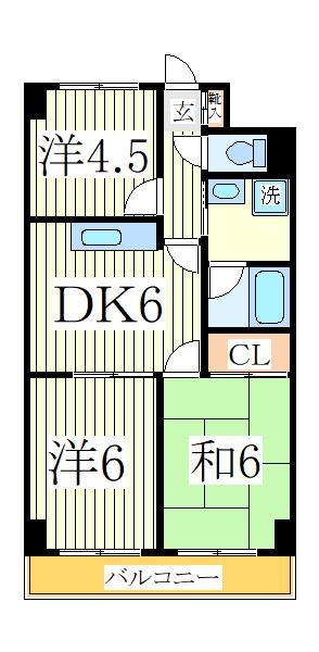 流山市西初石のマンションの間取り