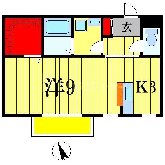 松戸市松戸新田のアパートの間取り