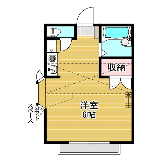 郡山市安積荒井のアパートの間取り