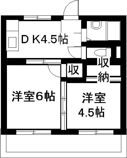 恒南コーポの間取り