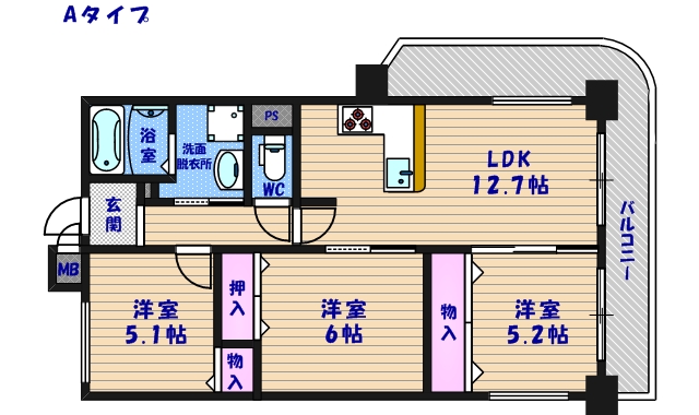 クリアクレセント住之江の間取り