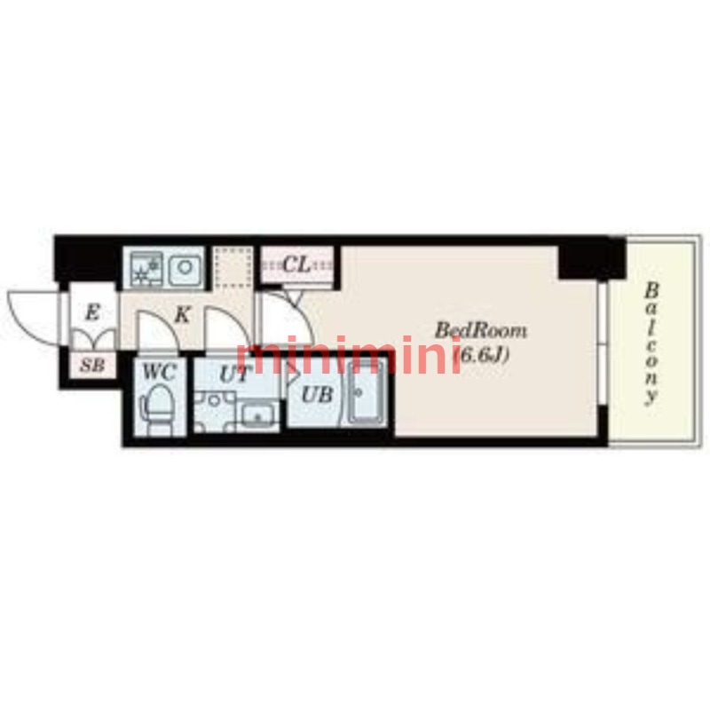 S-RESIDENCE上新庄ascentの間取り