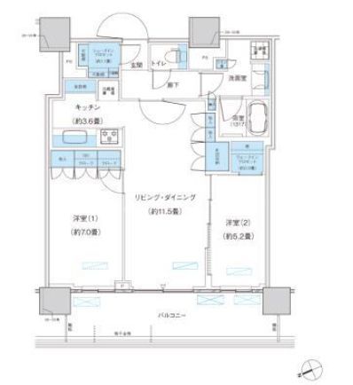 パークシティ柏の葉キャンパス　ザ・ゲートタワー　ウエストの間取り