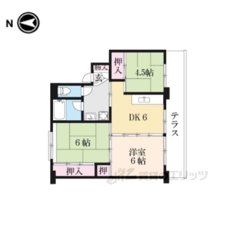 長浜市小堀町のマンションの間取り