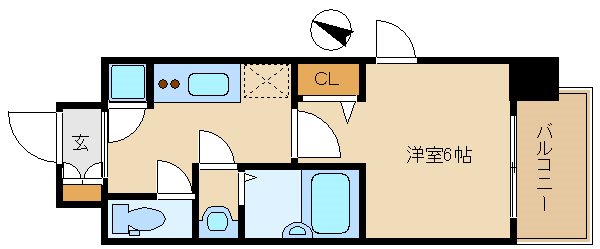 尼崎市杭瀬本町のマンションの間取り