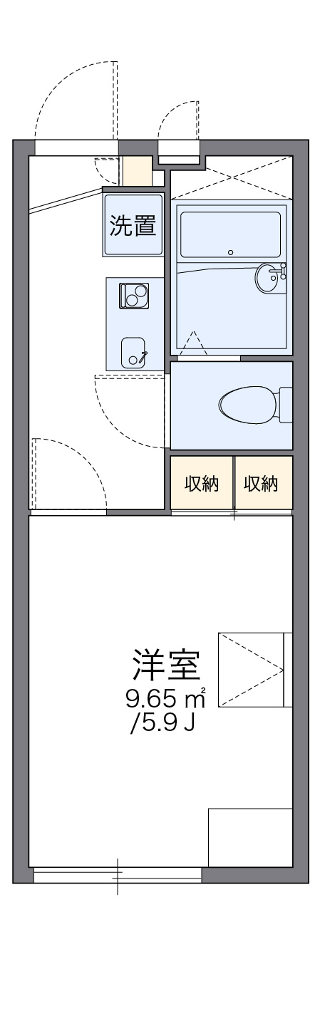 鹿児島市永吉のアパートの間取り