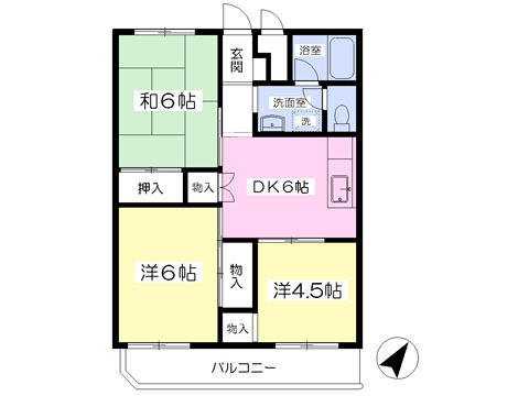 千葉市花見川区幕張本郷のマンションの間取り