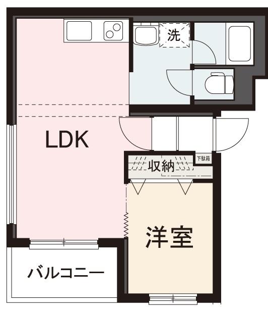 高松市昭和町のマンションの間取り