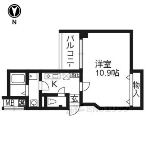 【京都市下京区妙伝寺町のマンションの間取り】