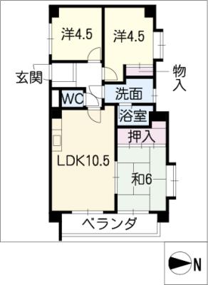 アサヒビル（住居）の間取り