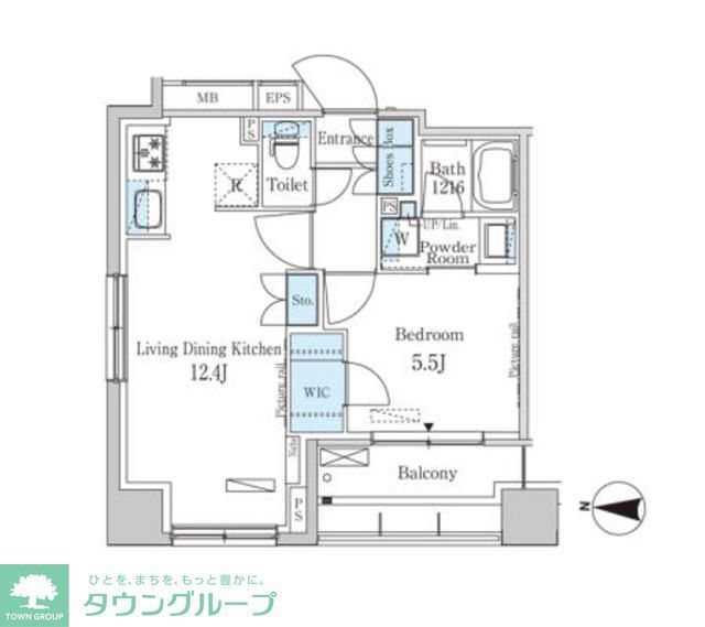 パークアクシス菊川の間取り