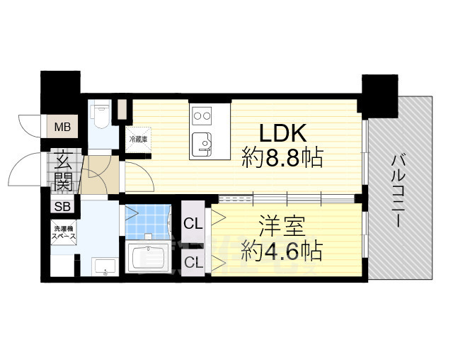 プレサンスOSAKA DOMECITYビーツの間取り