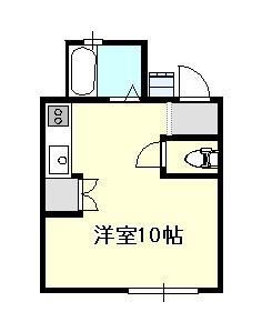 岡山市北区岡町のマンションの間取り