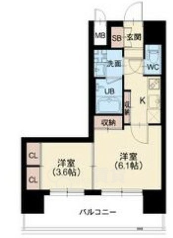スプランディッド江坂駅前の間取り
