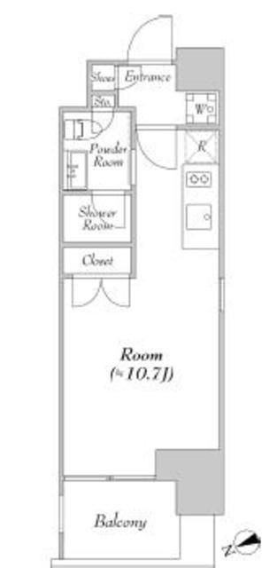 港区海岸のマンションの間取り