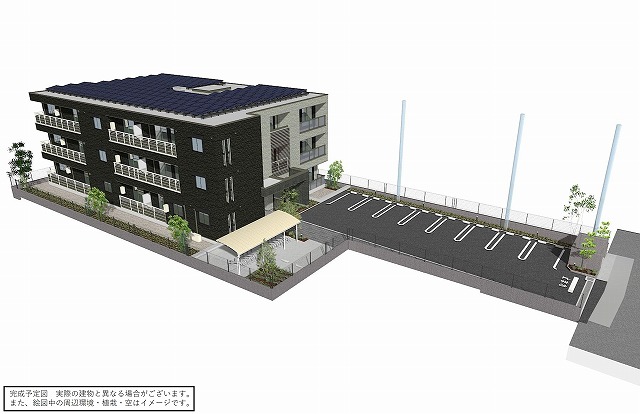 建物外観　パース完成予定図イメージです。