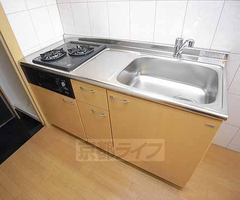 キッチン　２口コンロ付きシステムキッチン