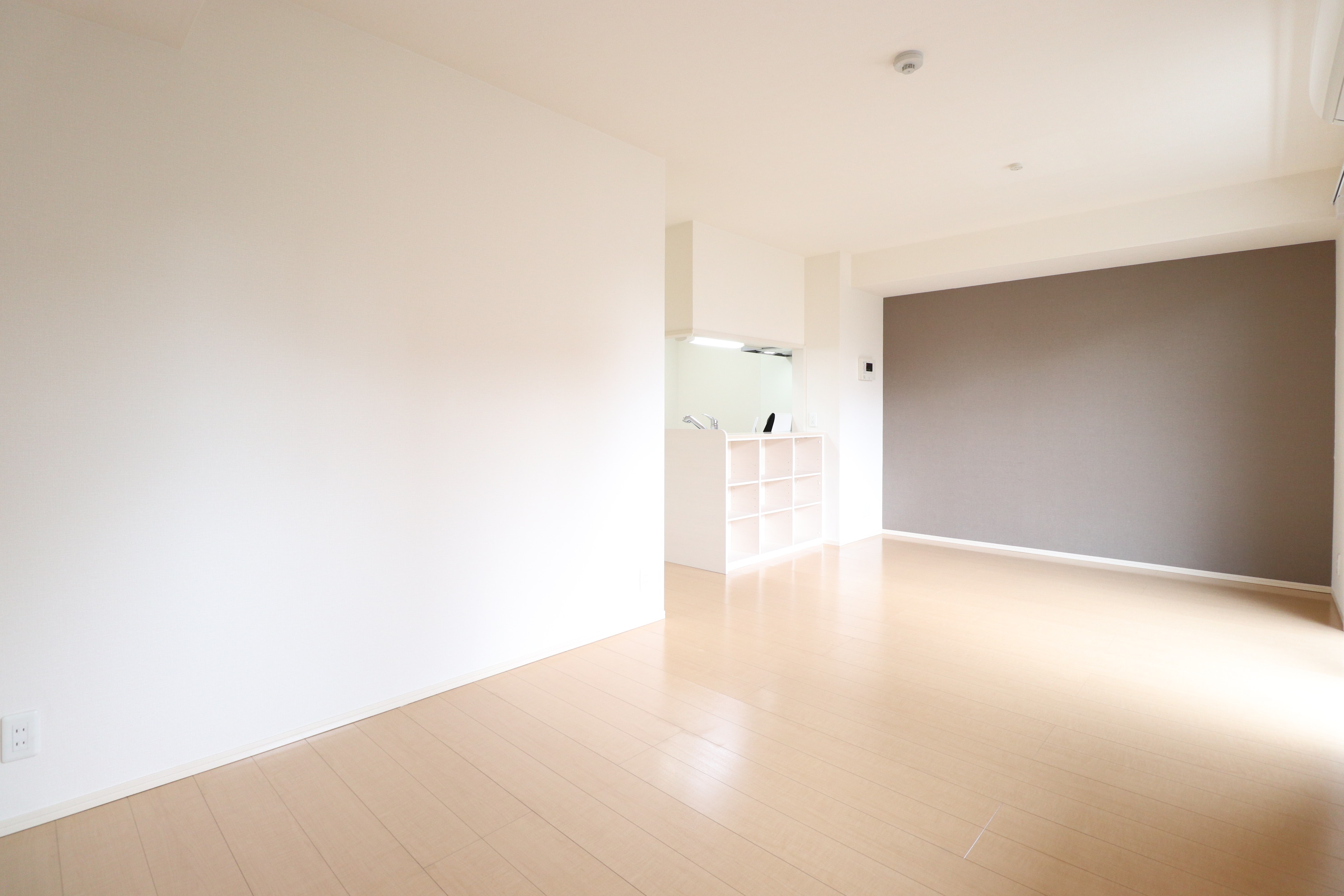 居室・リビング　壁紙の色もとってもオシャレな広々リビング♪