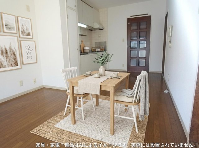 居室・リビング　※家具・家電・備品等はＡＩ画像生成により配置礼を示したもので
