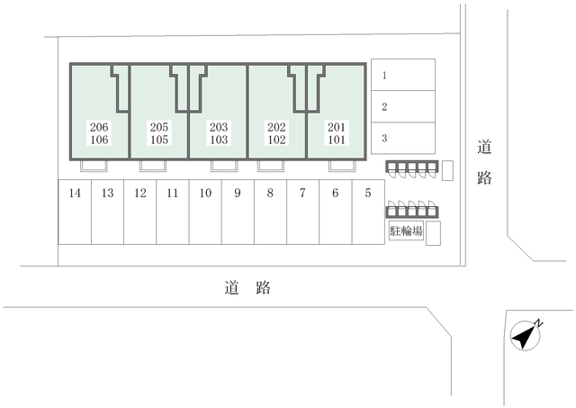 駐車場　配置図