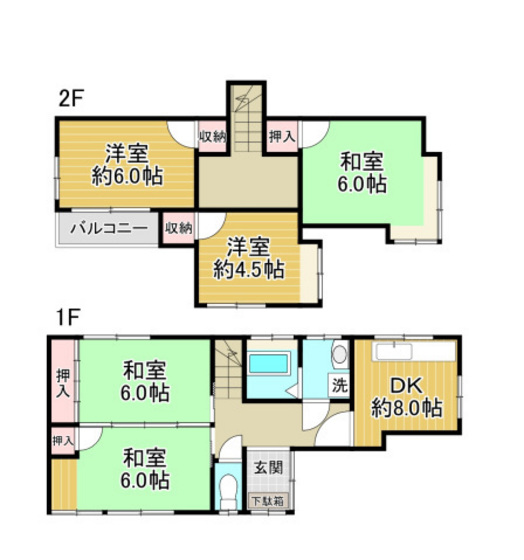五月丘団地 戸建ての間取り写真