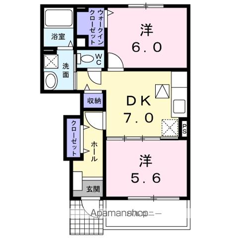 ＪＲ山陰本線 松江駅 バス乗車時間：28分 最寄りバス停で下車 徒歩7分 2階建 築19年の間取り写真