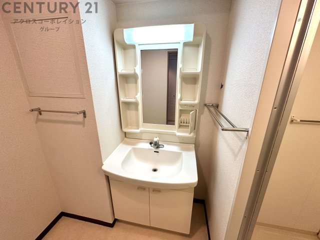 洗面設備　洗面所内に洗濯機置き場あり！