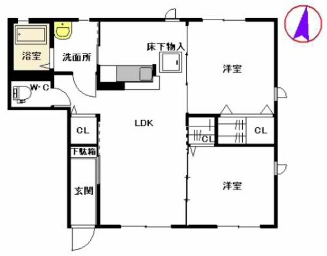 地下鉄七隈線 賀茂駅 徒歩8分 2階建 築20年の間取り写真