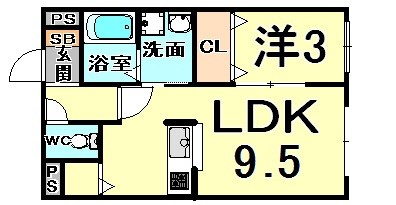 ハイズコート稲葉荘の間取り写真