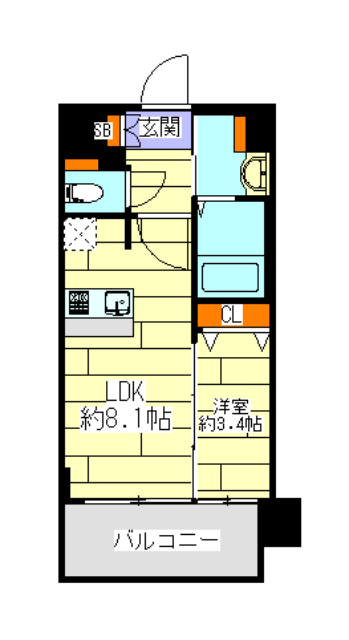 プレサンス新大阪ジェイズの間取り