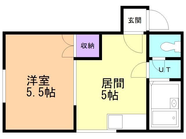 函館市千歳町のアパートの間取り