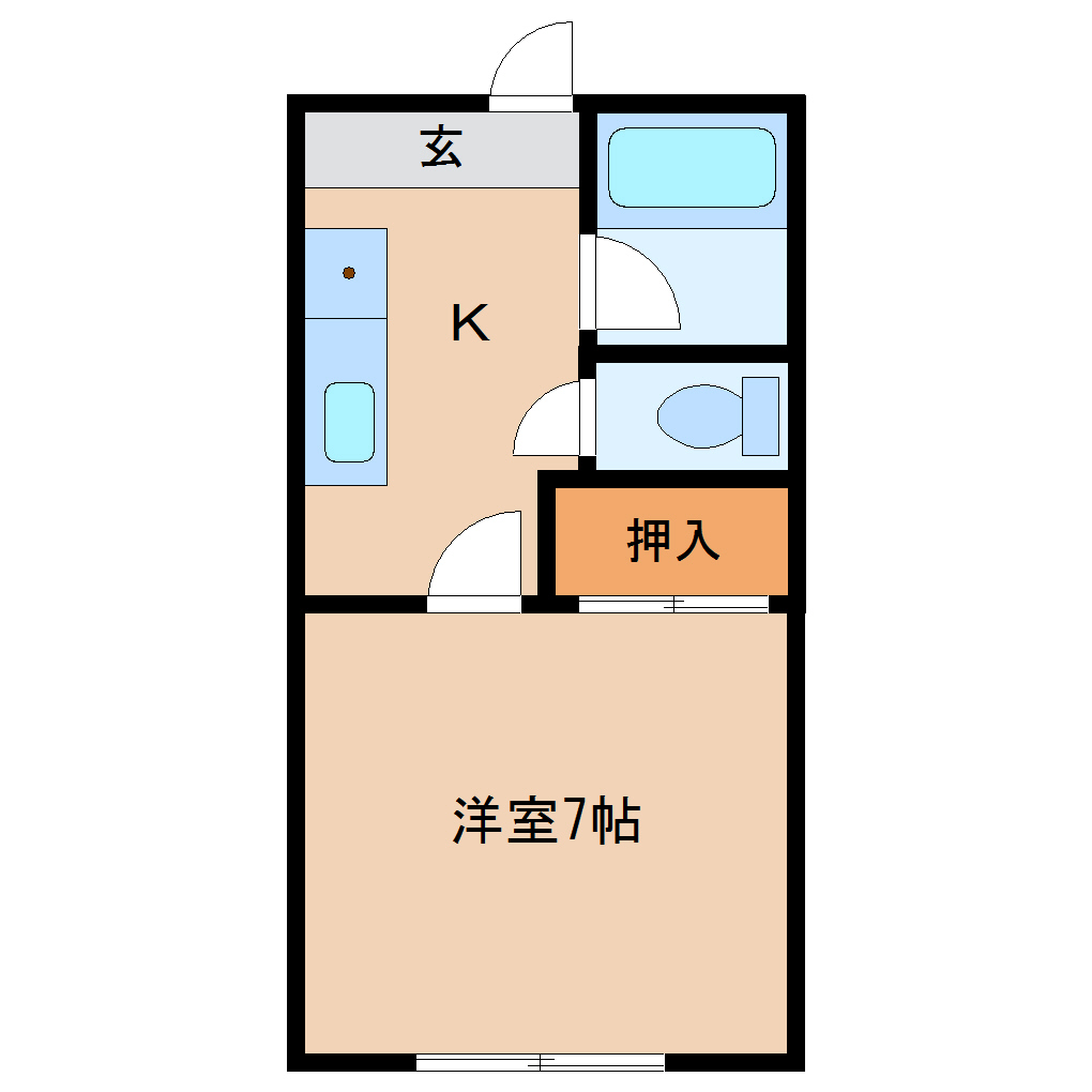 コーポエース袋の間取り