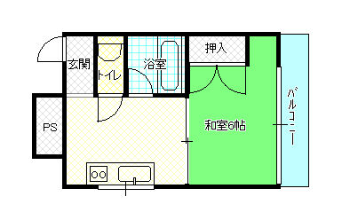 大阪市港区三先のマンションの間取り