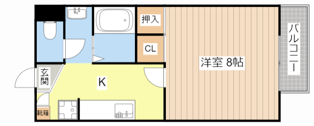 長浜市大戌亥町のアパートの間取り