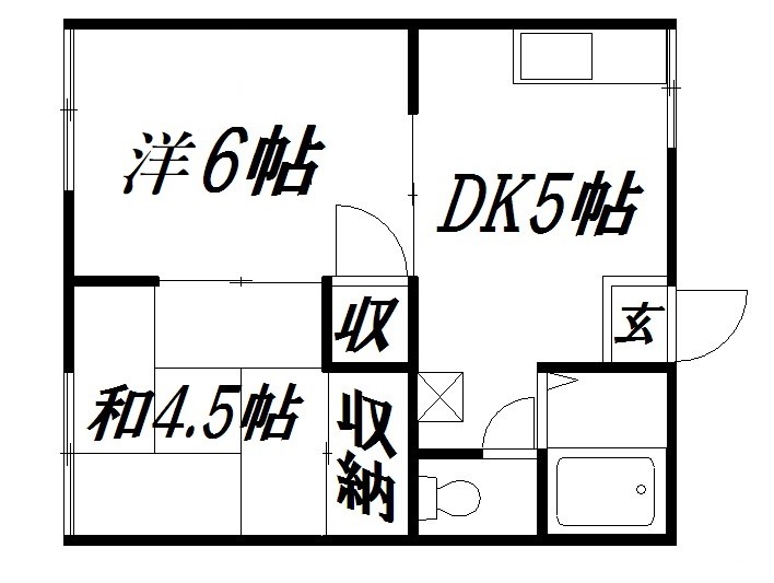 浜松市中央区曳馬のアパートの間取り