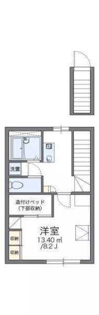 レオパレスプレミール鳥の木の間取り