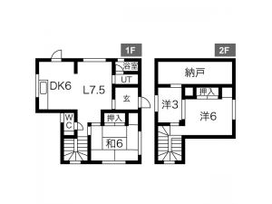 余市郡余市町大川町9丁目48-6貸家の間取り写真