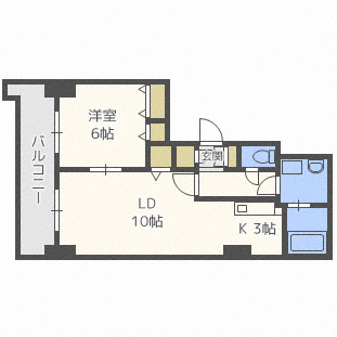札幌市中央区南八条西のマンションの間取り