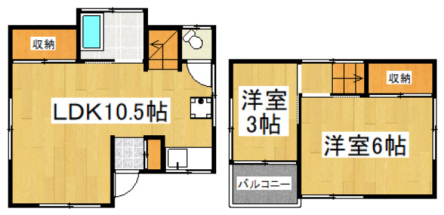 埼玉県所沢市西狭山ケ丘１（一戸建）の賃貸物件の間取り