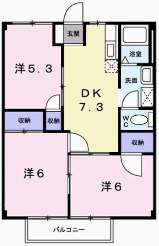 【ドミール三喜の間取り】