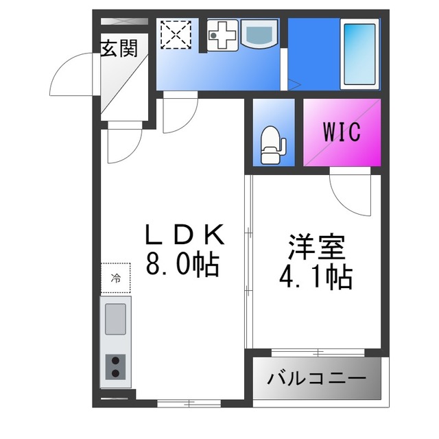 【東大阪市花園本町のアパートの間取り】