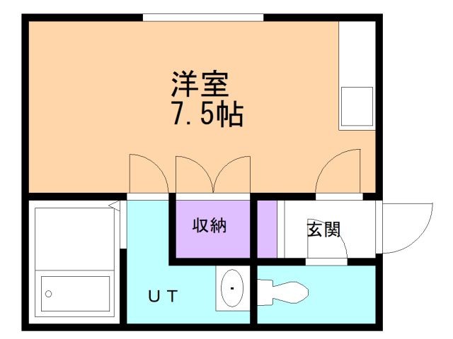 函館市戸倉町のアパートの間取り