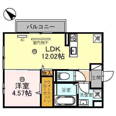 【リバーハイツ唐崎の間取り】